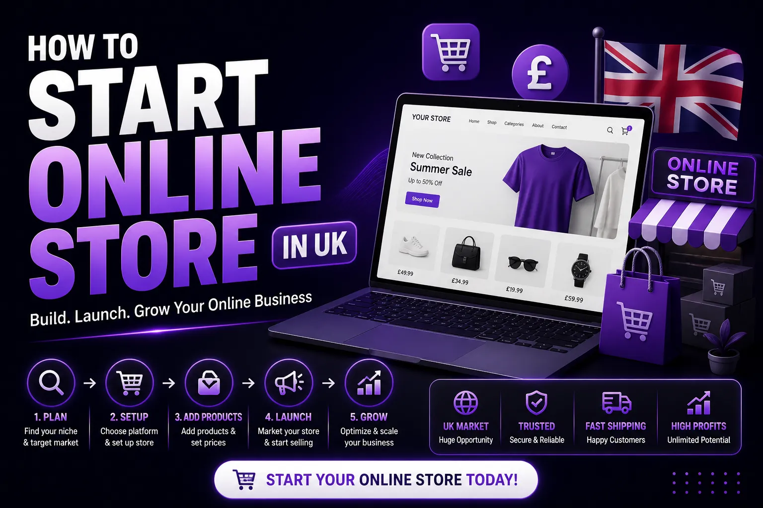 How to Start an Online Store in UK (2026 Guide)